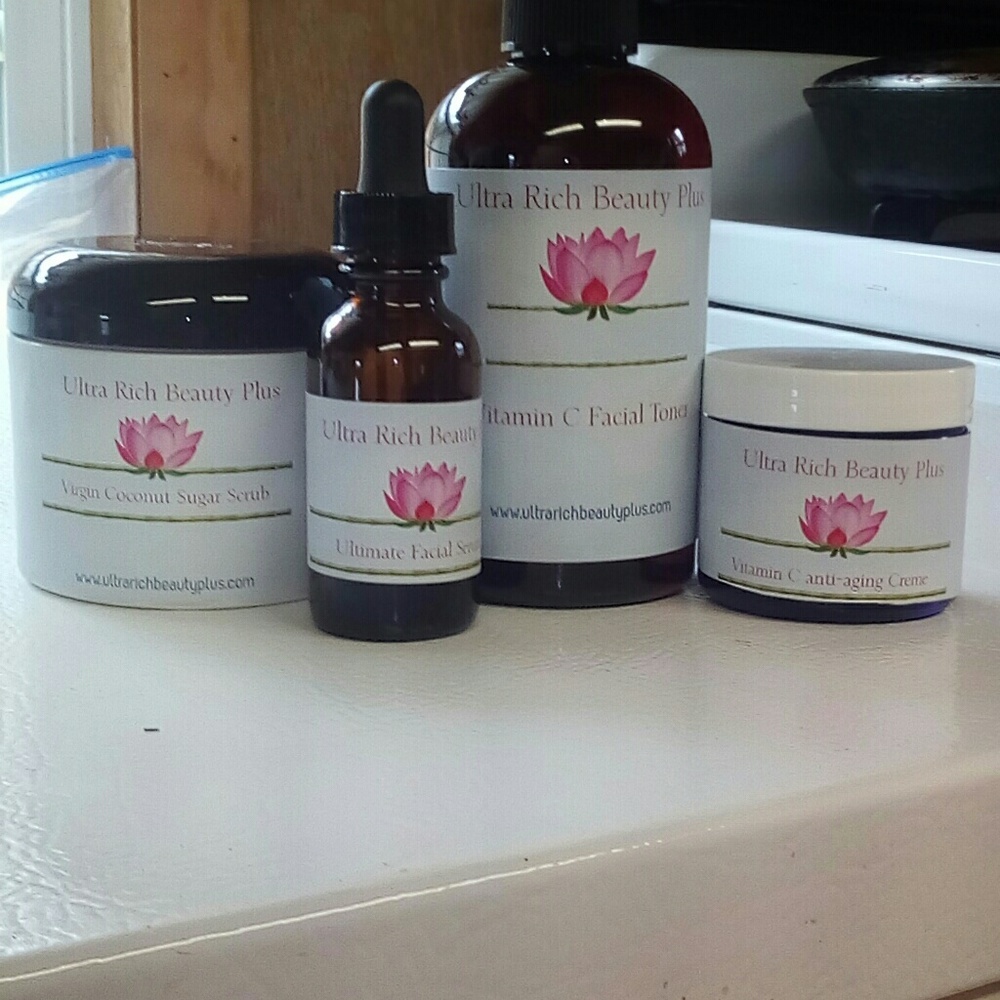Scrub, toner, serum & creme(great for gift giving)